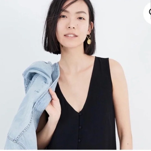 Madewell Heather Button Front Midi Dress. Size small - Picture 2 of 6